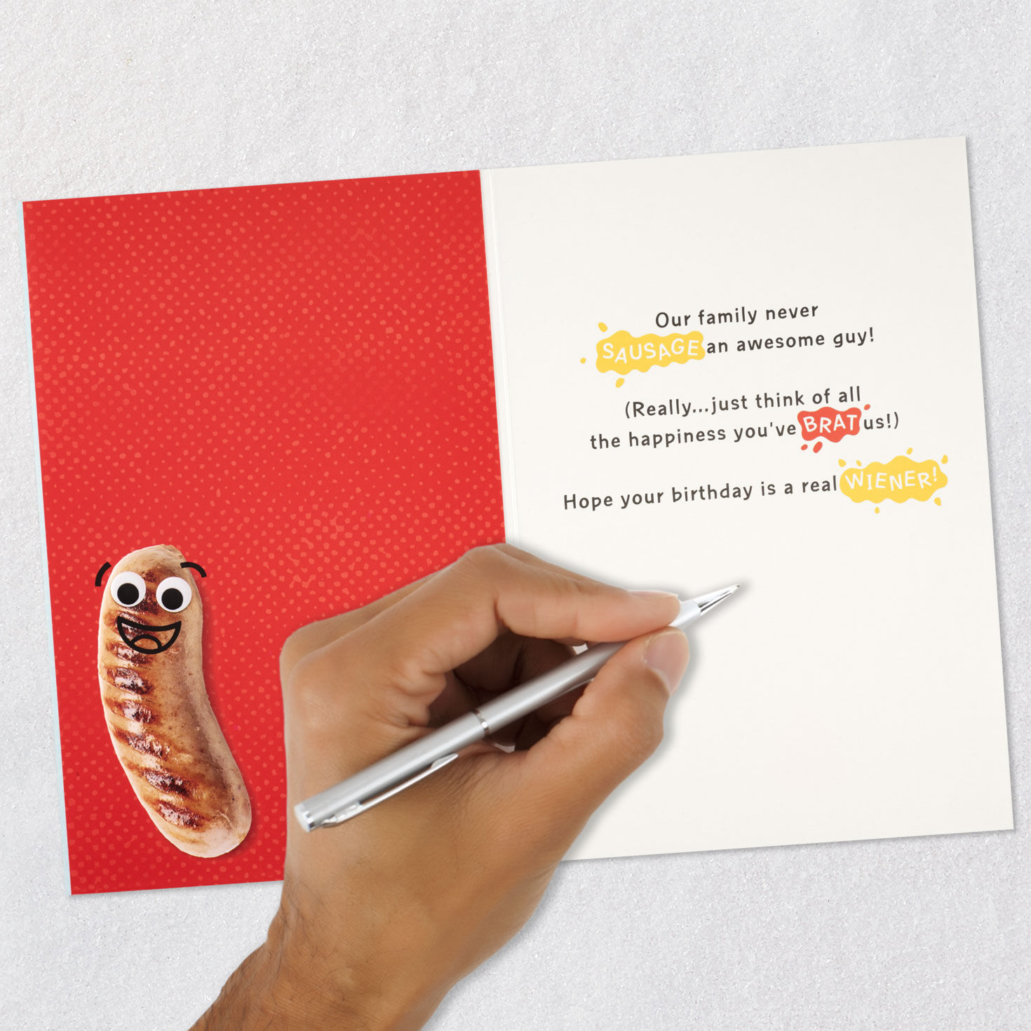 Hot Dog Puns Funny Nephew Birthday Card Signing card image number 7