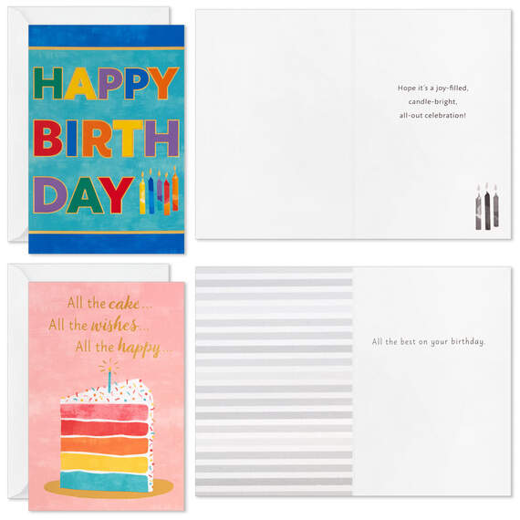 Cake and Candles Boxed Assorted Birthday Cards, Pack of 72, , large image number 3