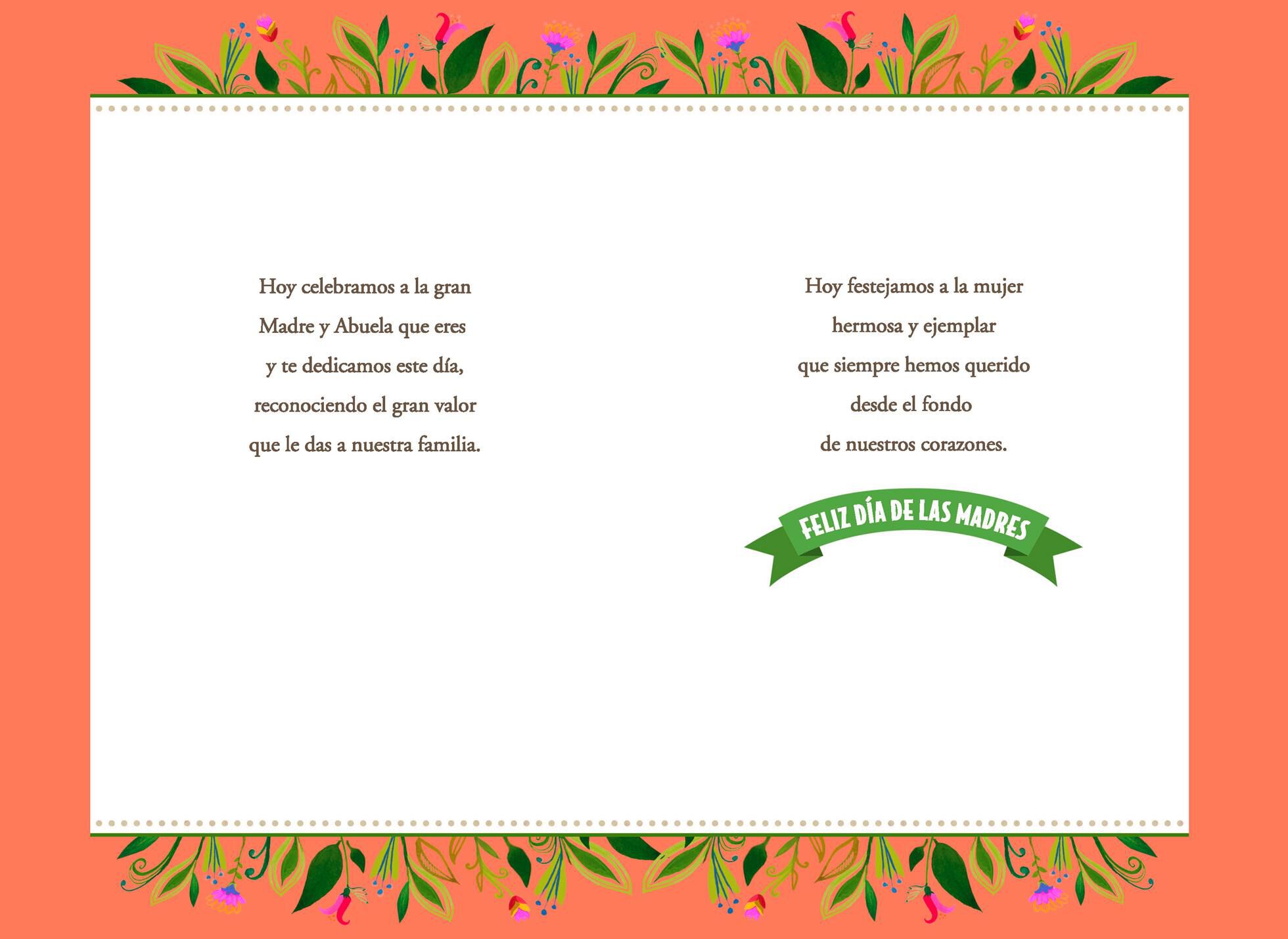 Grandma Spanish-Language Mother's Day Card With Magnet