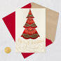 Elegant Gold and Red Tree Christmas Card Card Front with Envelope and Gold Seal image number 5