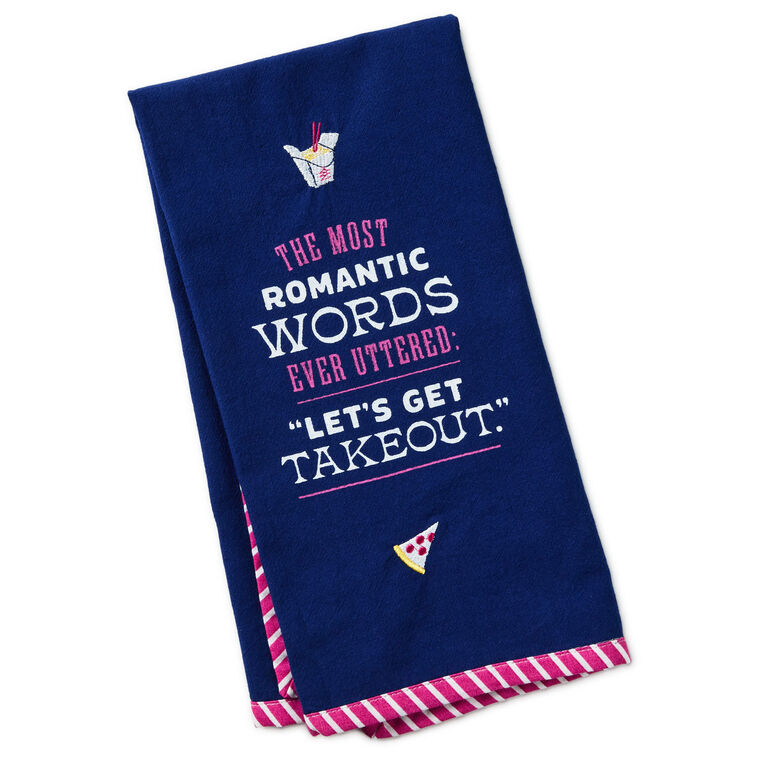 Let's Get Takeout Tea Towel, 18x26