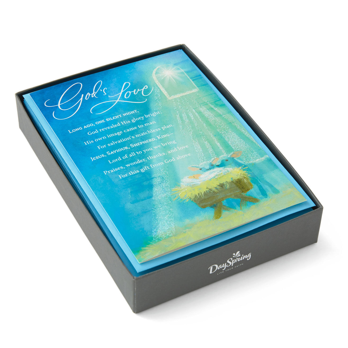 God’s Love Manger Scene Religious Christmas Cards, Box of 16