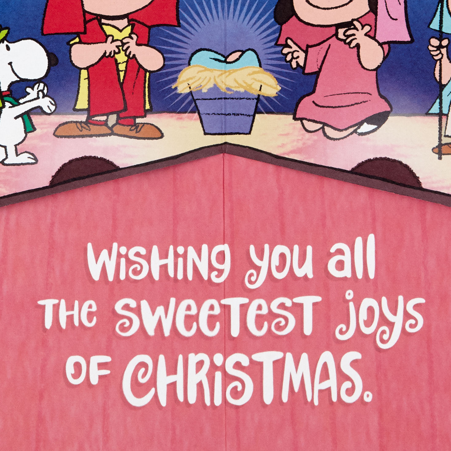 Peanuts Christmas Pageant Musical Pop-Up Christmas Card Sentiment image number 3
