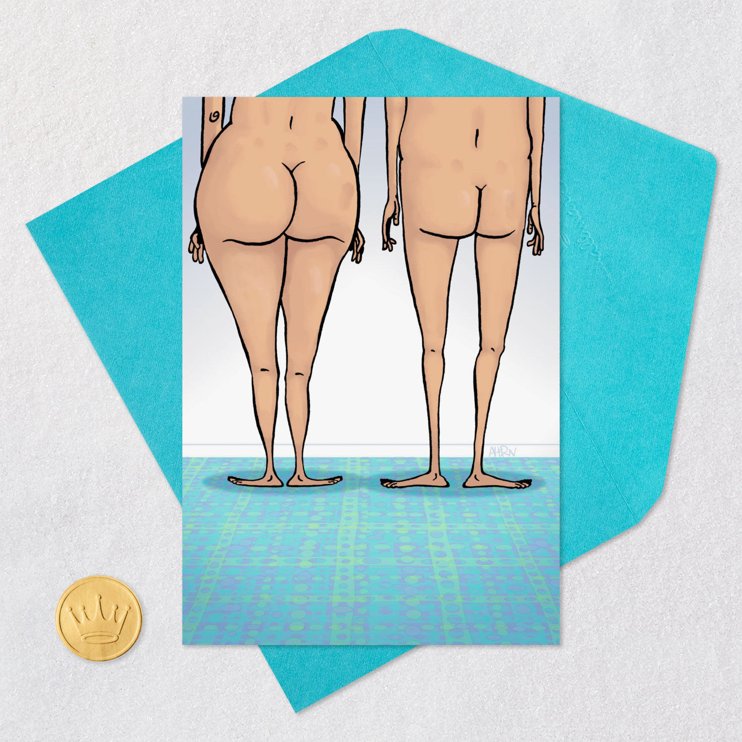 Two Naked Butts Pun Funny Birthday Card  image number 5