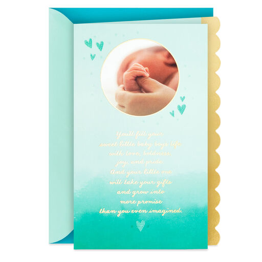 Amazing Journey New Baby Boy Card, 