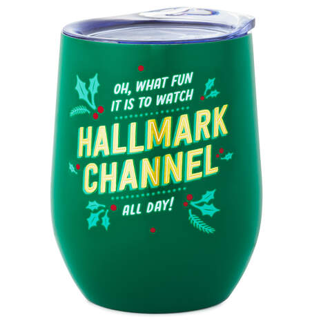 Oh What Fun Hallmark Channel Stainless Steel Wine Tumbler, 11.5 oz., , large