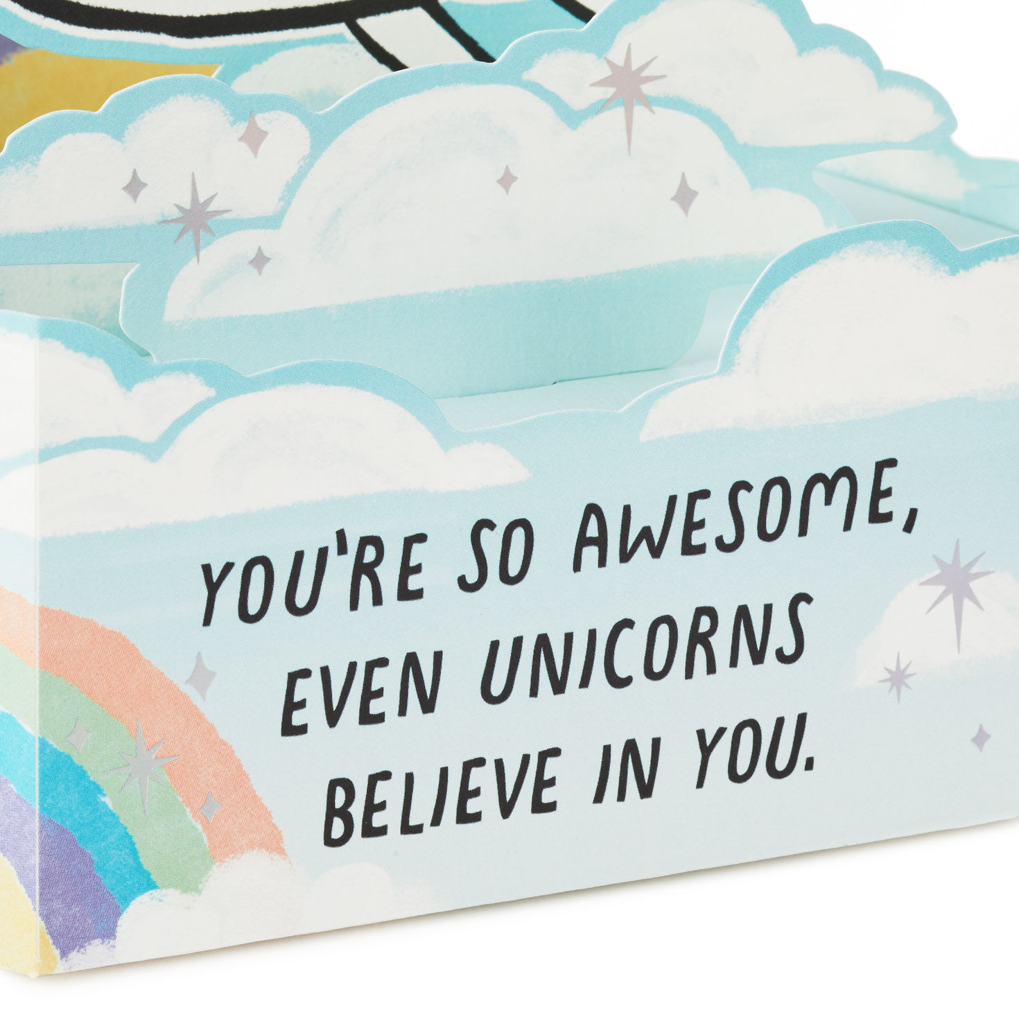 Even Unicorns Believe in You Funny Pop-Up Card, , large image number 4