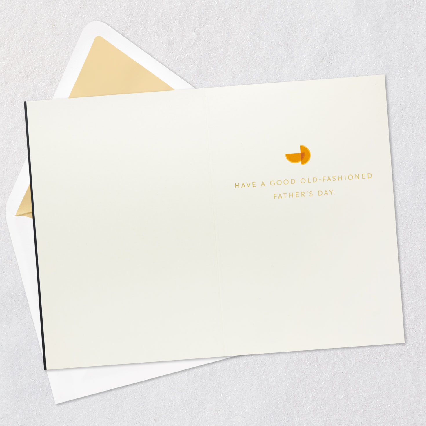 Drinks in Low Ball Glasses Father's Day Card Open card with envelope image number 3