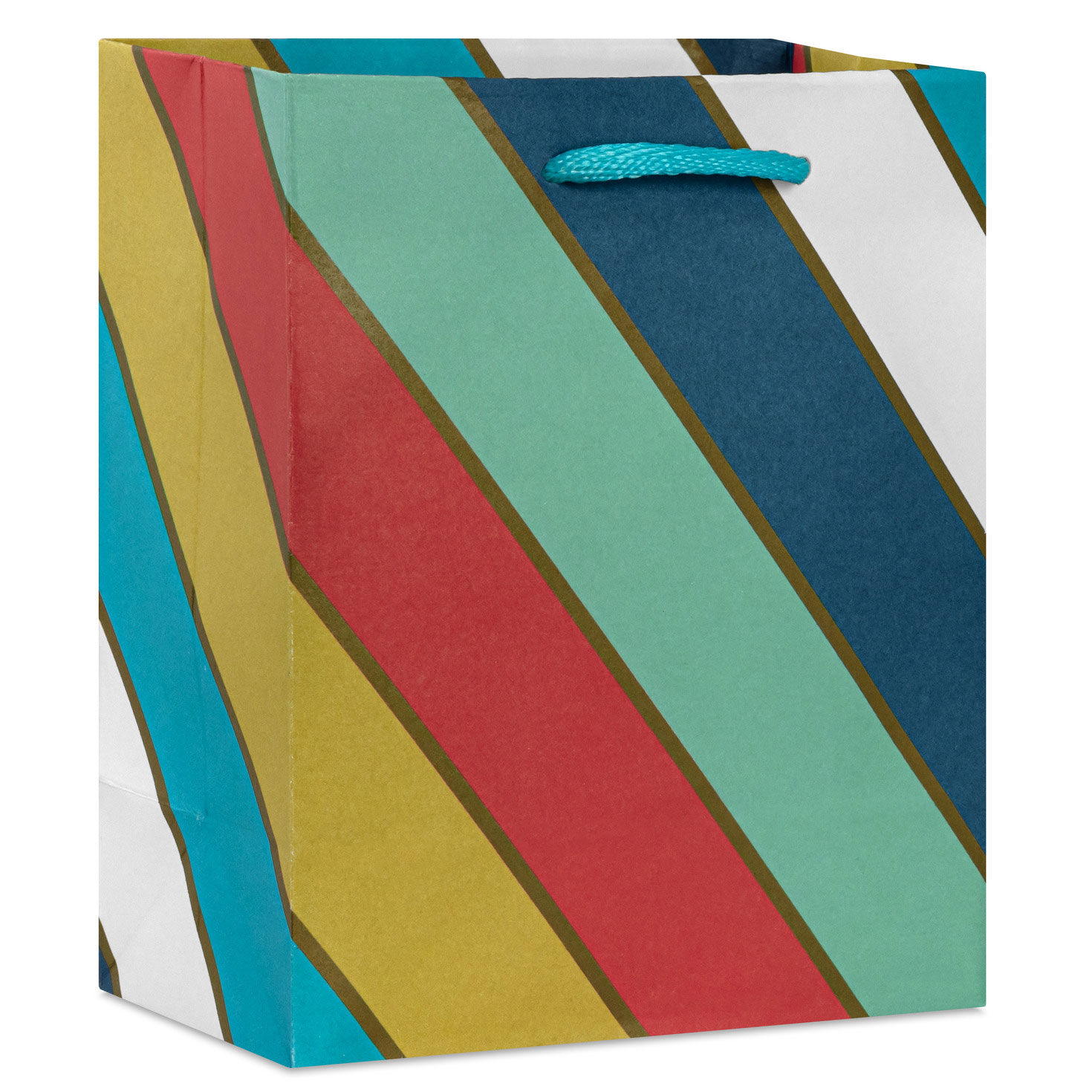 6.5" Bold Diagonal Stripe Small Gift Bag