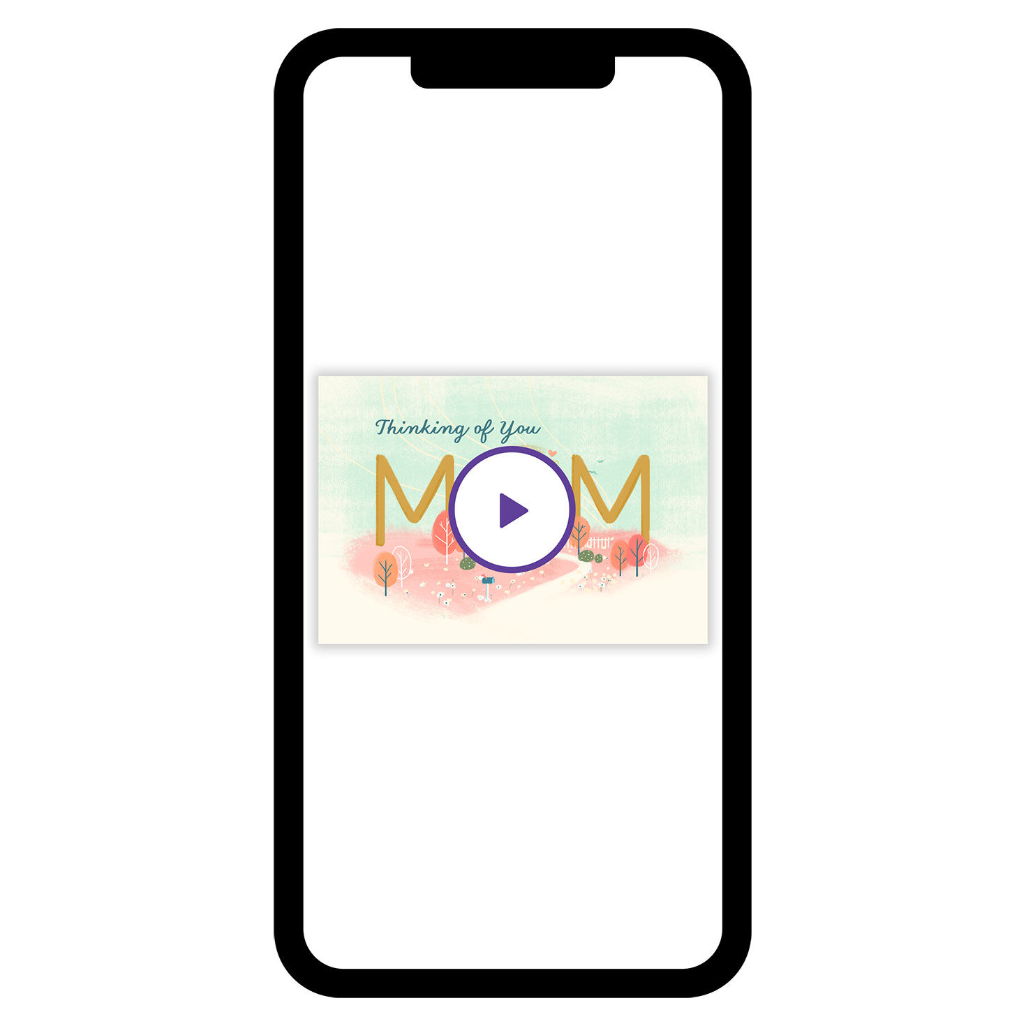 Home and Hearts Sending Love Custom Mother's Day eCard