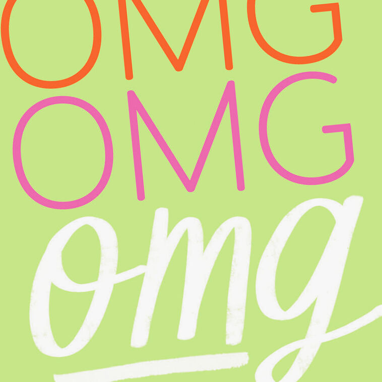 OMG Lettering Congratulations Card Card Front Detail image number 4