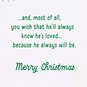You'll Always Be Loved Christmas Card for Grandson, , large image number 3