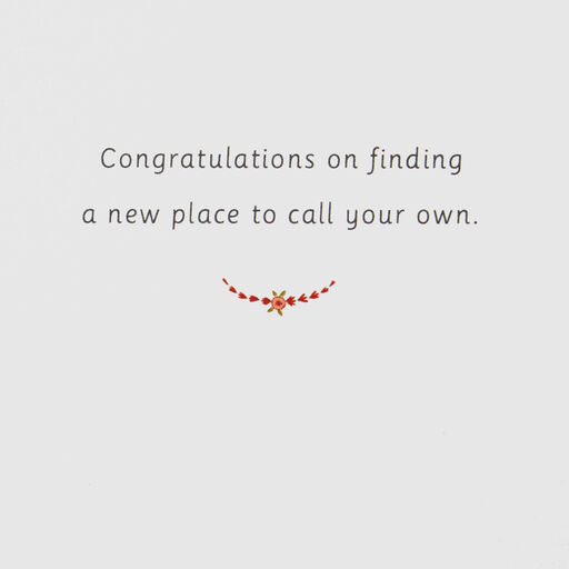 House With Picket Fence New Home Congratulations Card, 