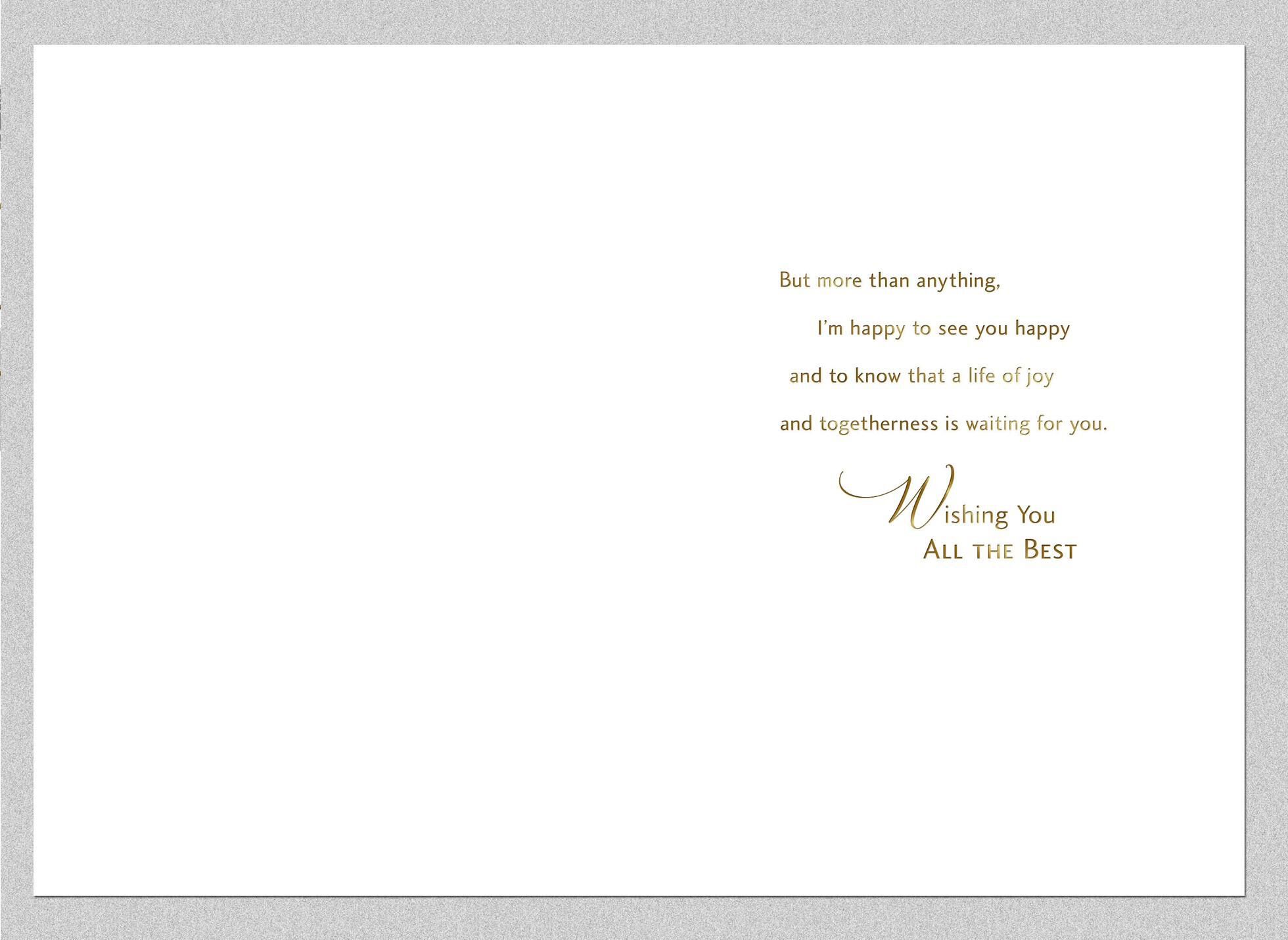 Silver Leaves Wedding Card for Son