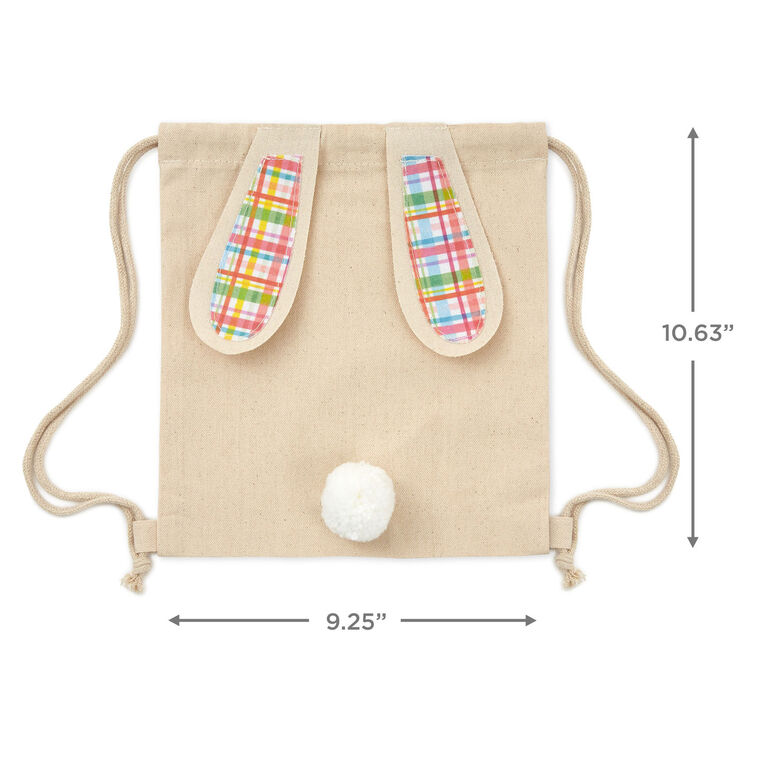 Spring Plaid Canvas Easter Bunny Gift Bag  image number 3