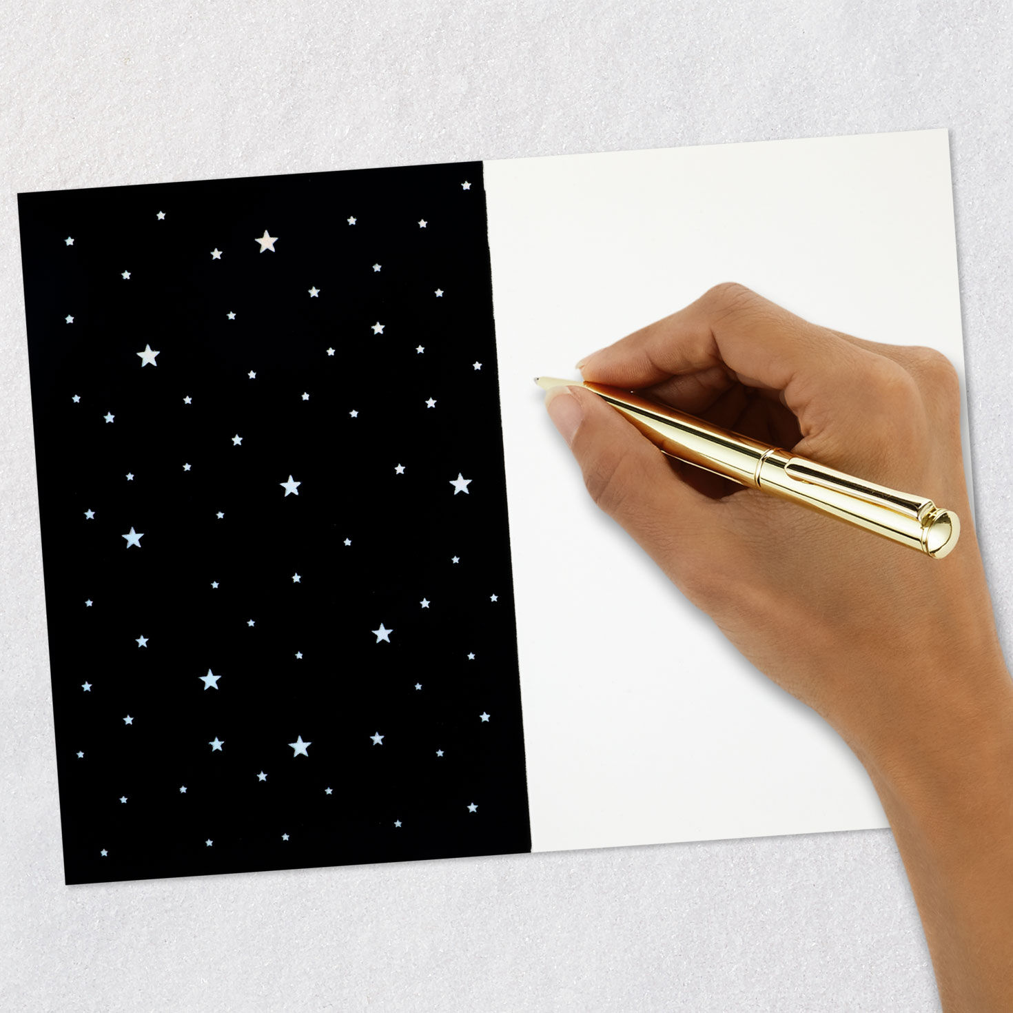 Black and Rainbow Stars and Moon Love Card Signing card image number 5