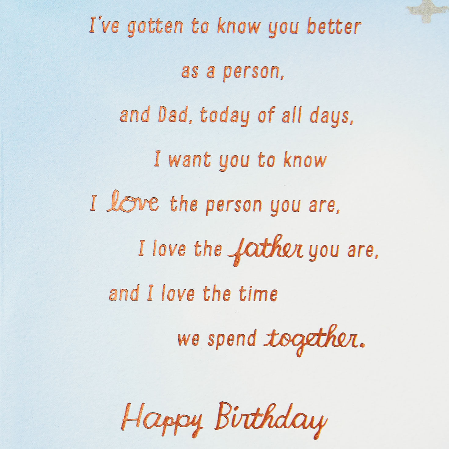 Birthday greeting card for dad from daughter top