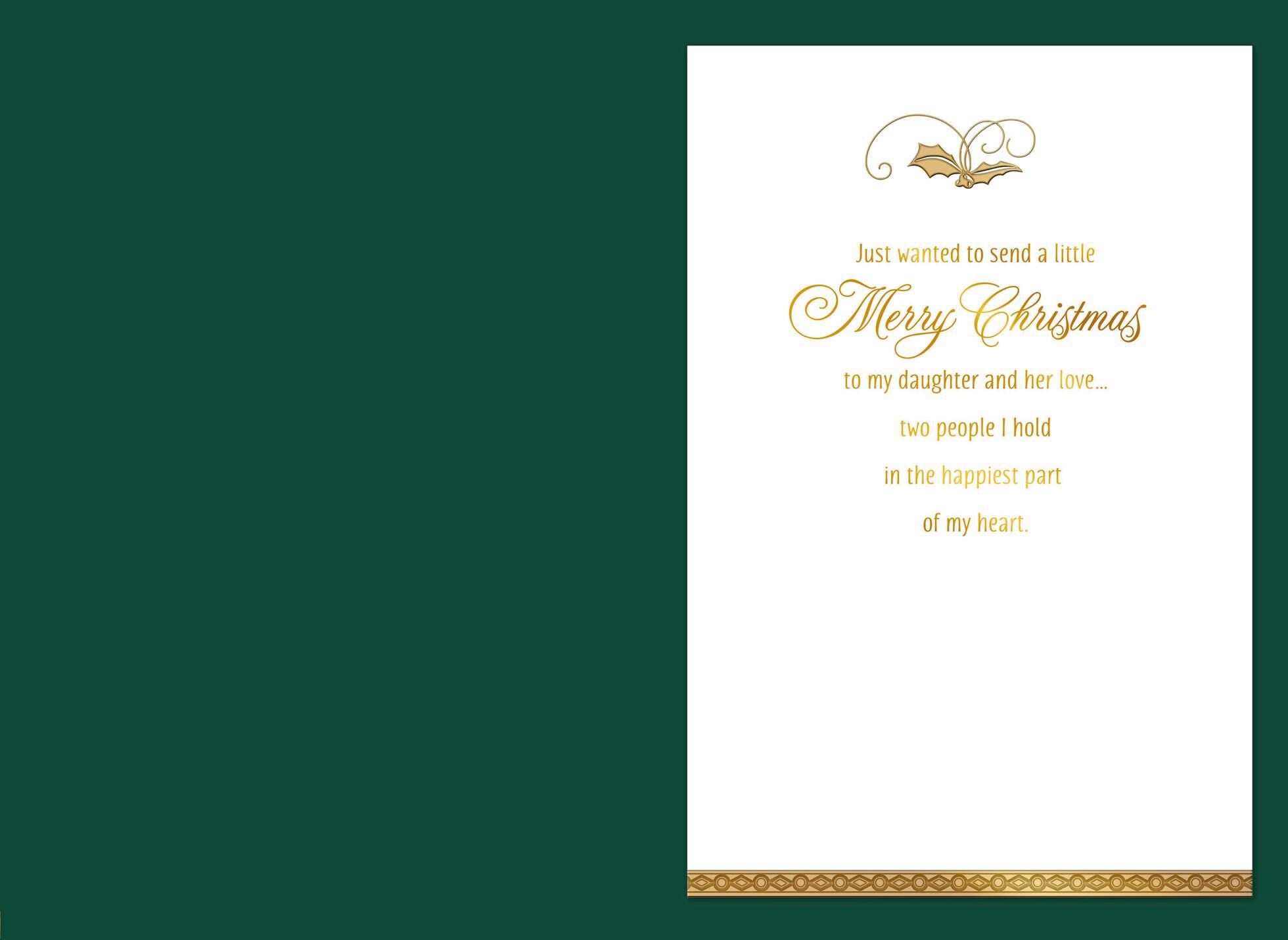 Daughter and Love Christmas Card
