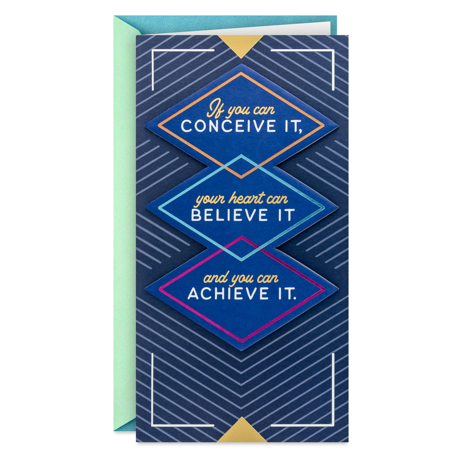 Believe, Conceive and Achieve It Money Holder Graduation Card
