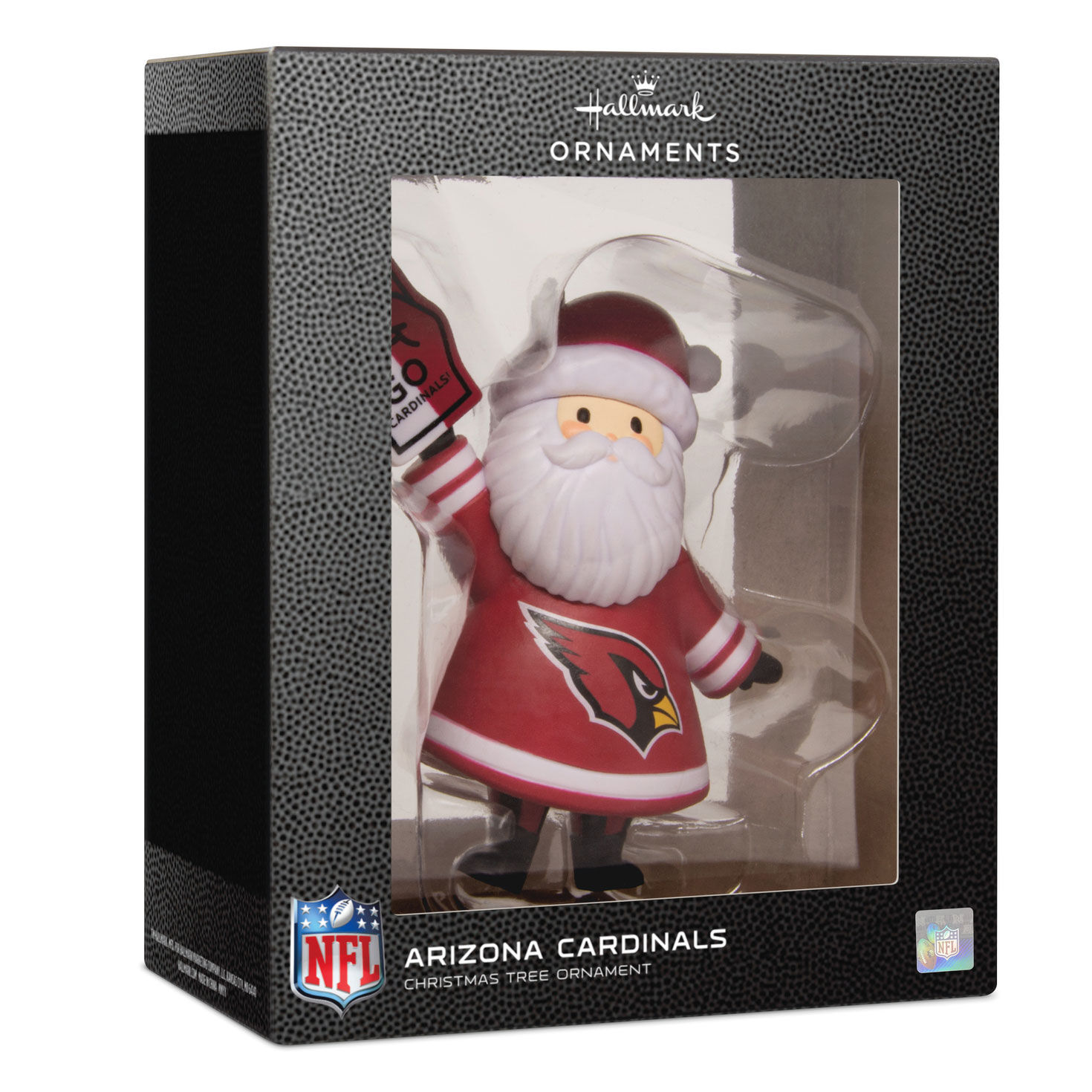Arizona Cardinals Santa Fan Christmas Ornament  image number 7
