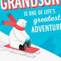 Sledding Polar Bear Christmas Card for Grandson Card Front Detail image number 5