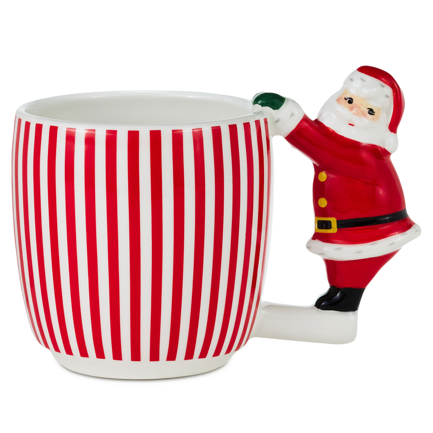 Santa Sculpted Handle Mug, 14 oz.
