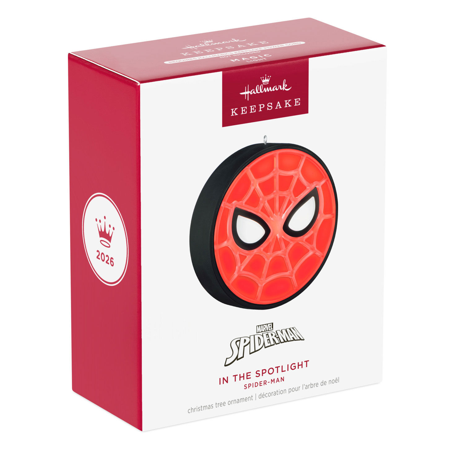 Round Spider-Man Face Keepsake Ornament Package Front image number 8