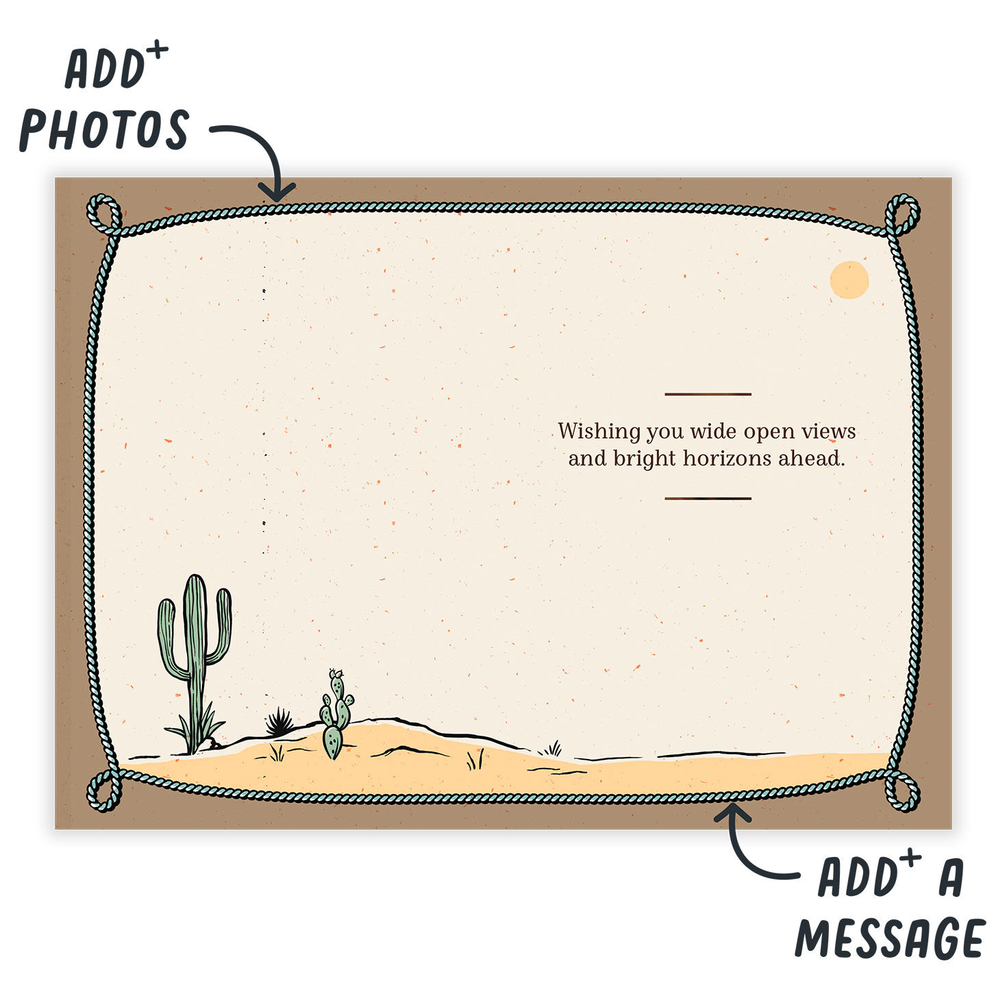 Vintage Cowboy Drawing Personalized Birthday Card  image number 3