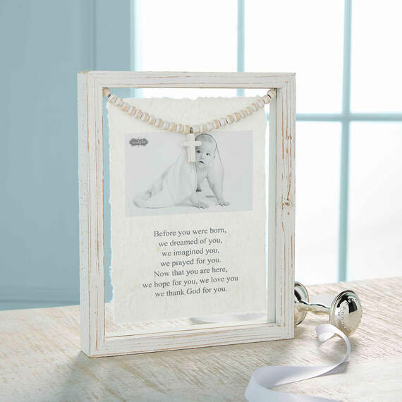 Mud Pie Baby Prayer Floating Picture Frame With Beads and Cross, , large image number 2