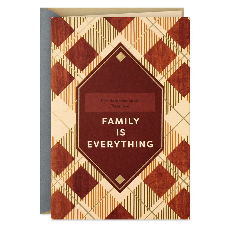 Family Is Everything Customizable Thanksgiving Card With Title Stickers
