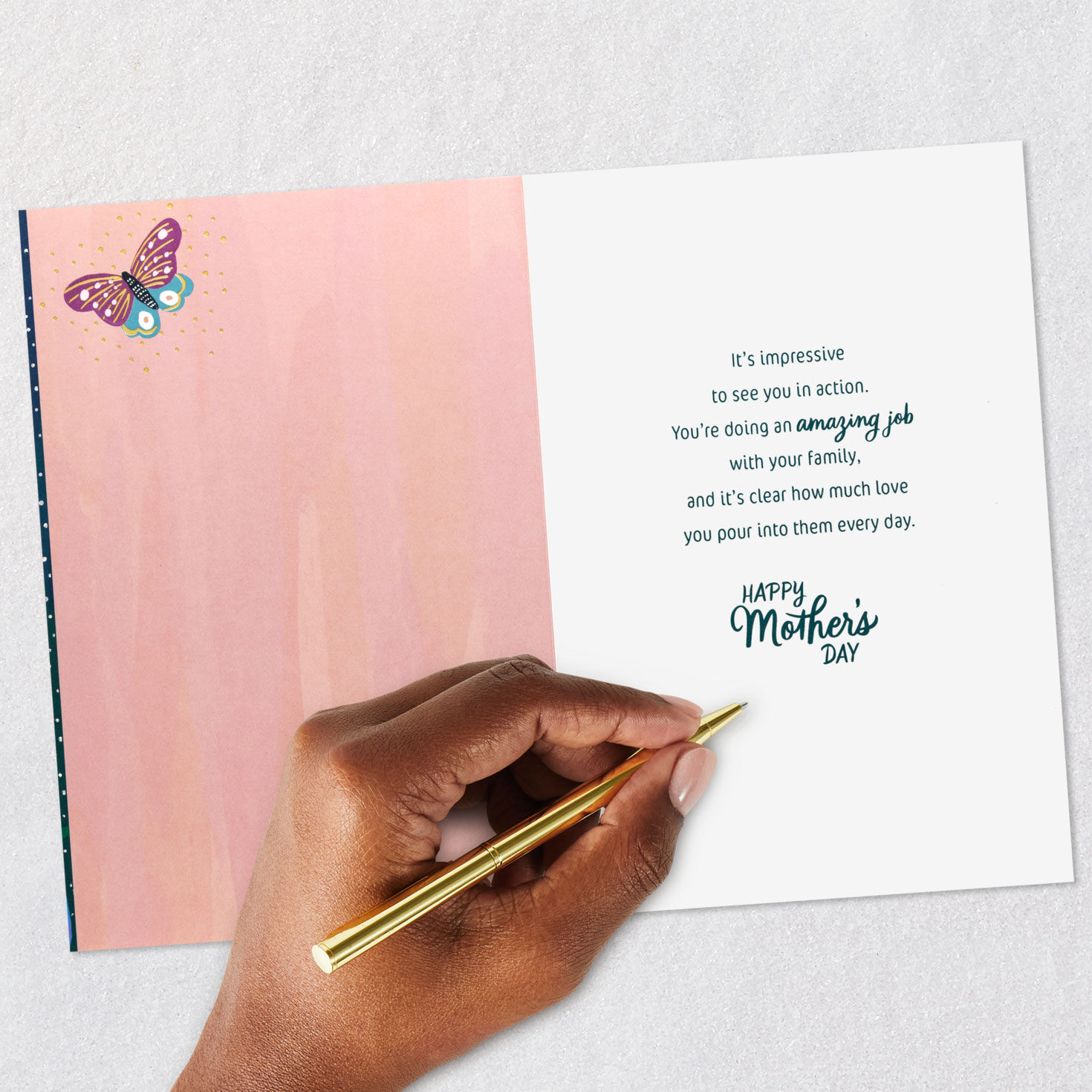 Bright Butterflies Daughter-in-Law Mother's Day Card Signing card image number 6