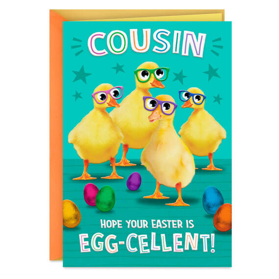 Hope It's Egg-Cellent Funny Easter Card for Cousin, , large image number 1