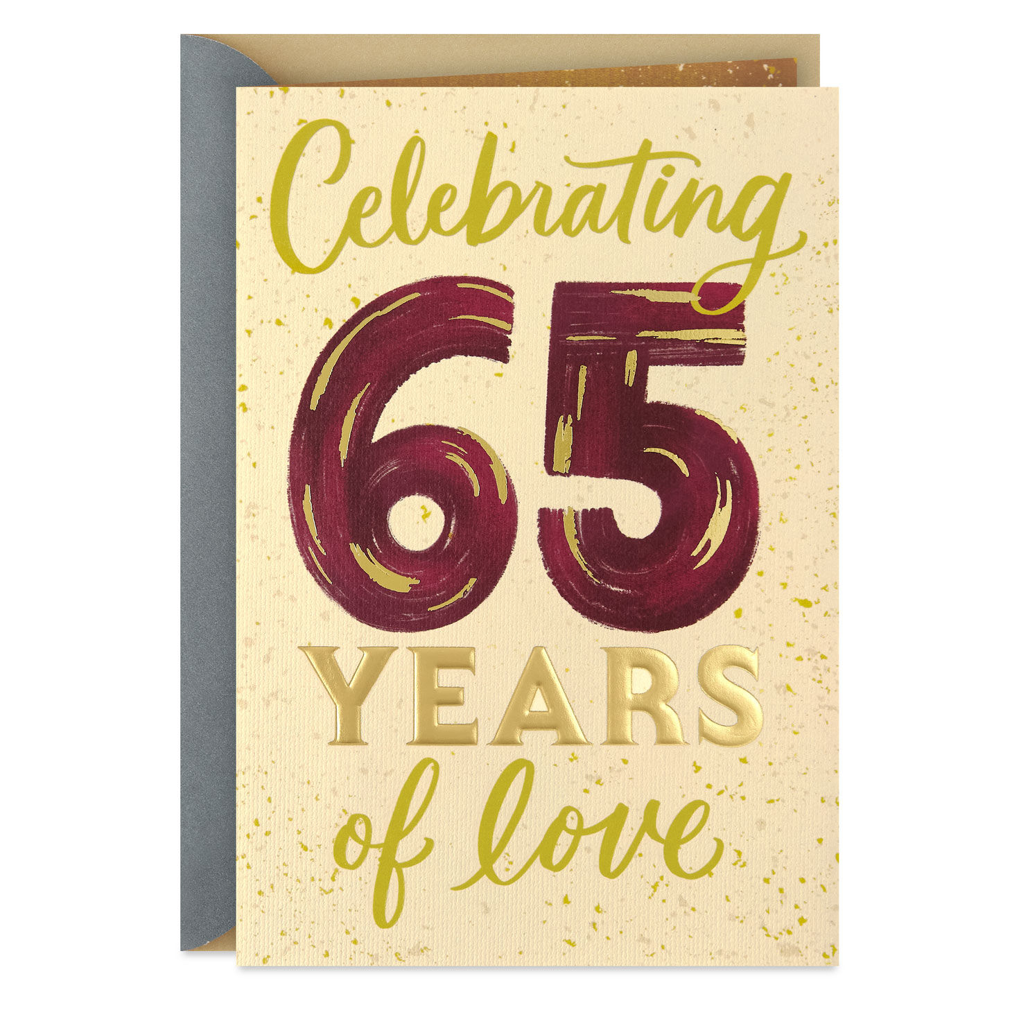 Surrounded By Loving Wishes 65th Anniversary Card for Couple