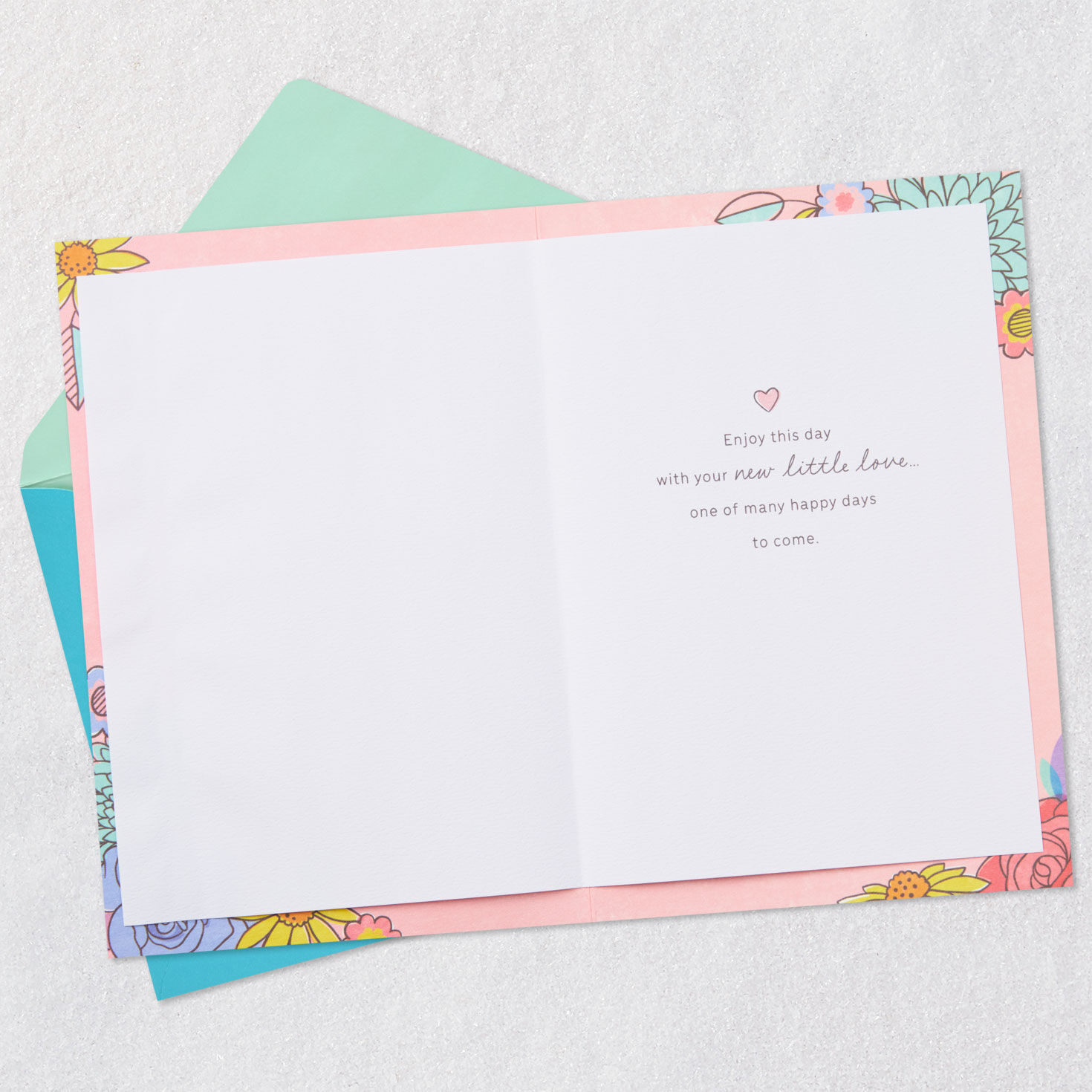 Modern Flower Bouquet New Mom Mother's Day Card Open card with envelope image number 3