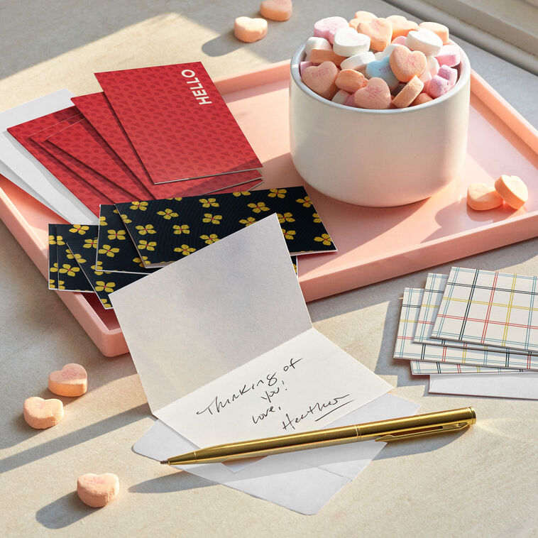 Hallmark Box Note Cards Tailored Charm Assorted Blank Mini Note Cards, Pack of 12 - Boxed Cards ...