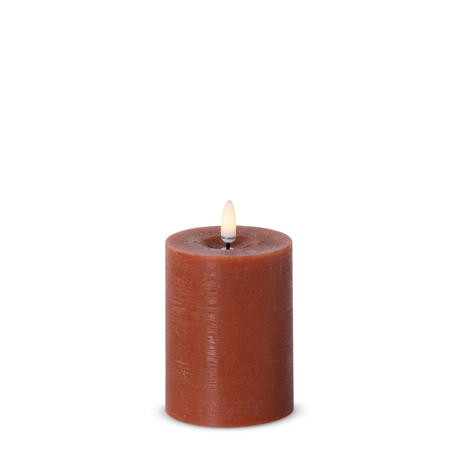 K&K Interiors Rust LED Pillar Candle, 4"