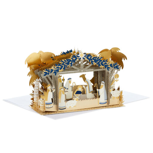 Jumbo Nativity Scene 3D Pop-Up Christmas Card, 