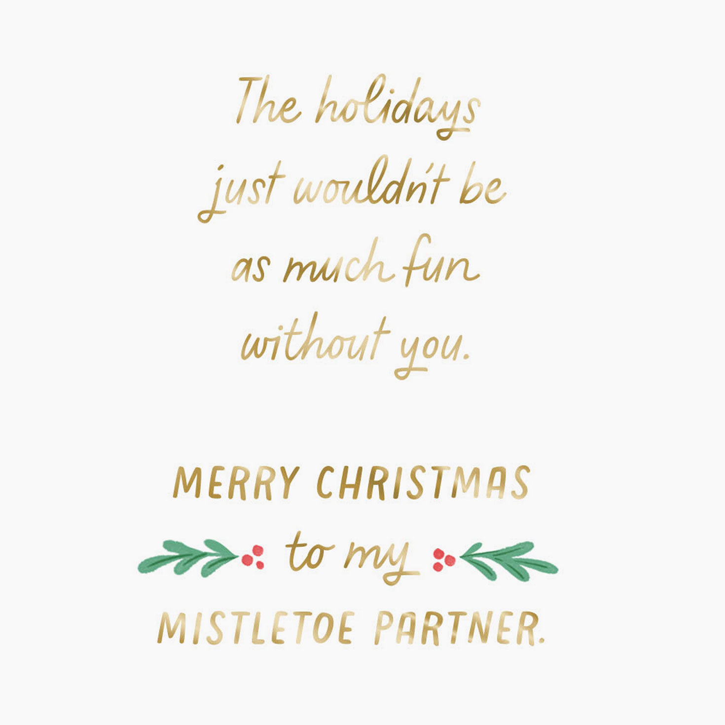 Penguin Mistletoe Christmas Card for Partner Sentiment image number 2