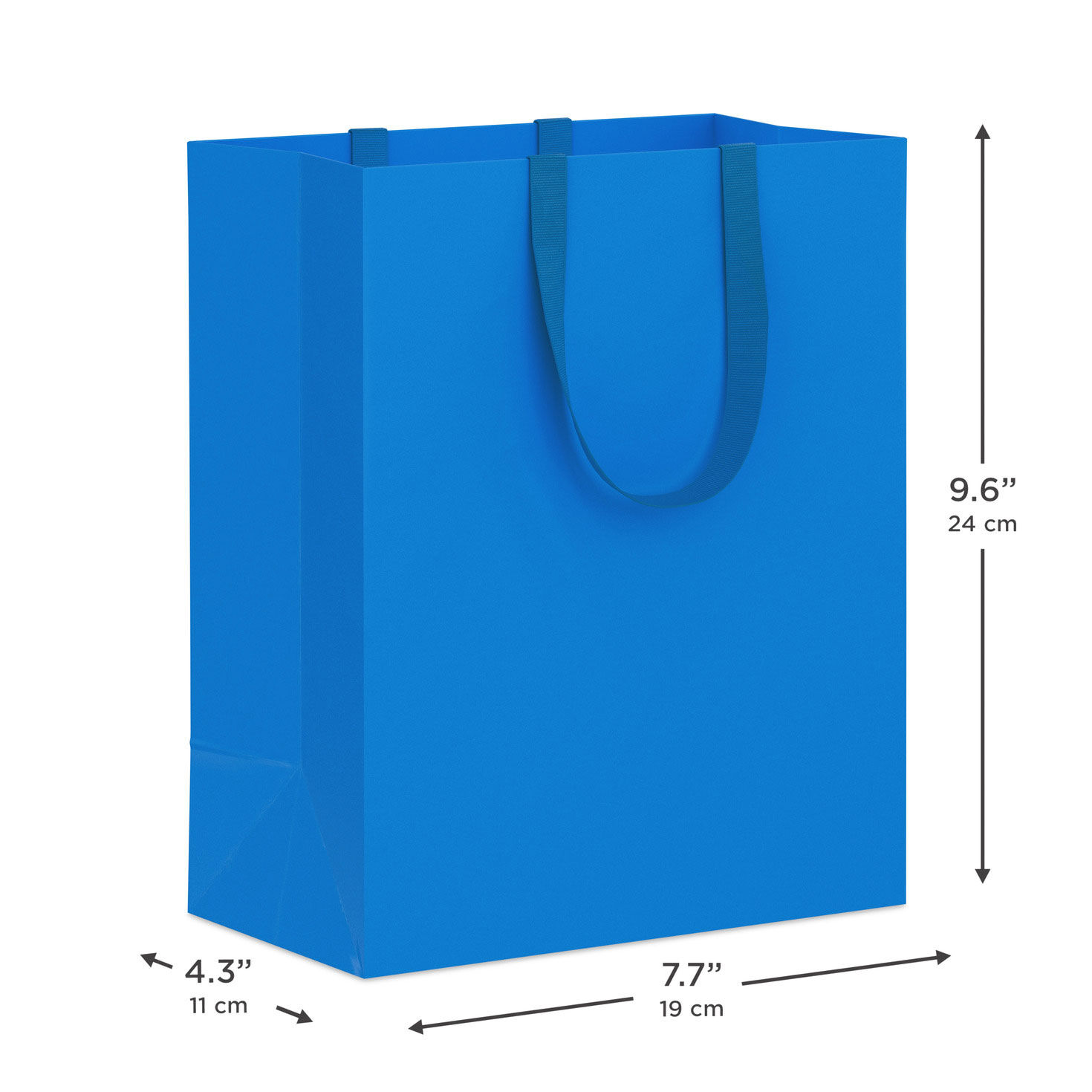 Medium Royal Blue Gift Bag measurement image number 3