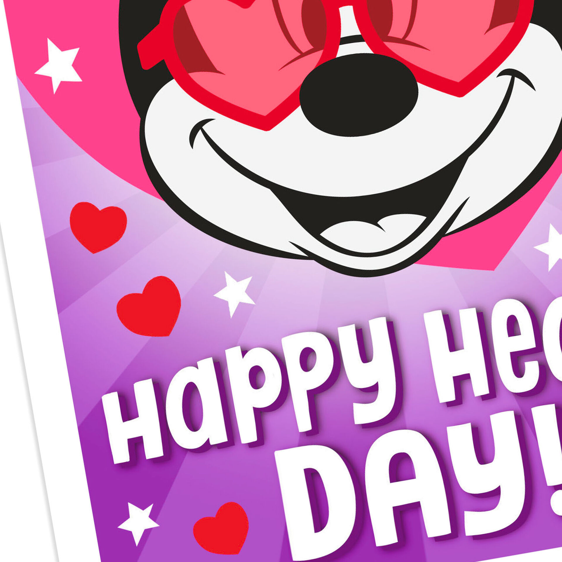 Disney Mickey Mouse Happy Heart Day Valentine's Day Card Greeting