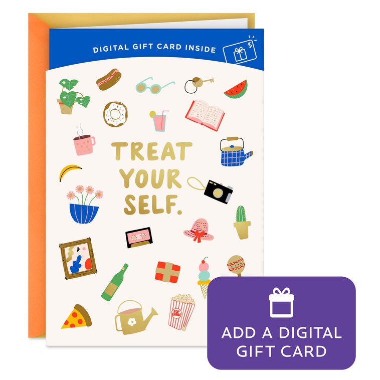 Treat Your Self Gift Card Greeting Card