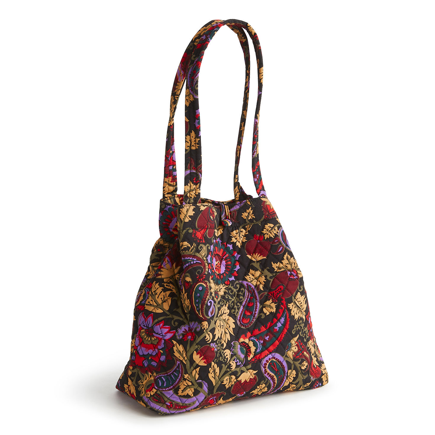 Small Original Tote in Brown Paisley Floral  image number 3
