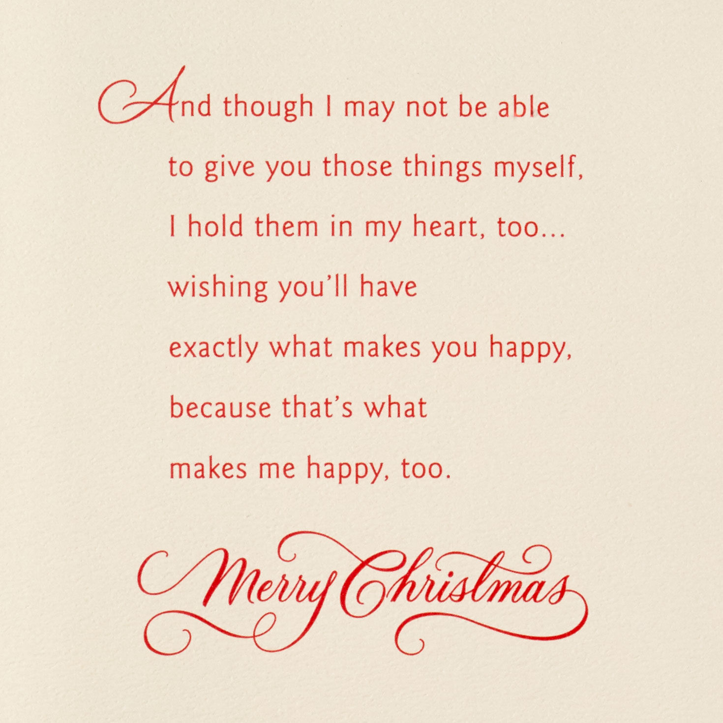 Elegant Red Floral Ornament Daughter Christmas Card Sentiment image number 3