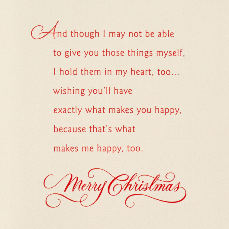 Elegant Red Floral Ornament Daughter Christmas Card Sentiment image number 3