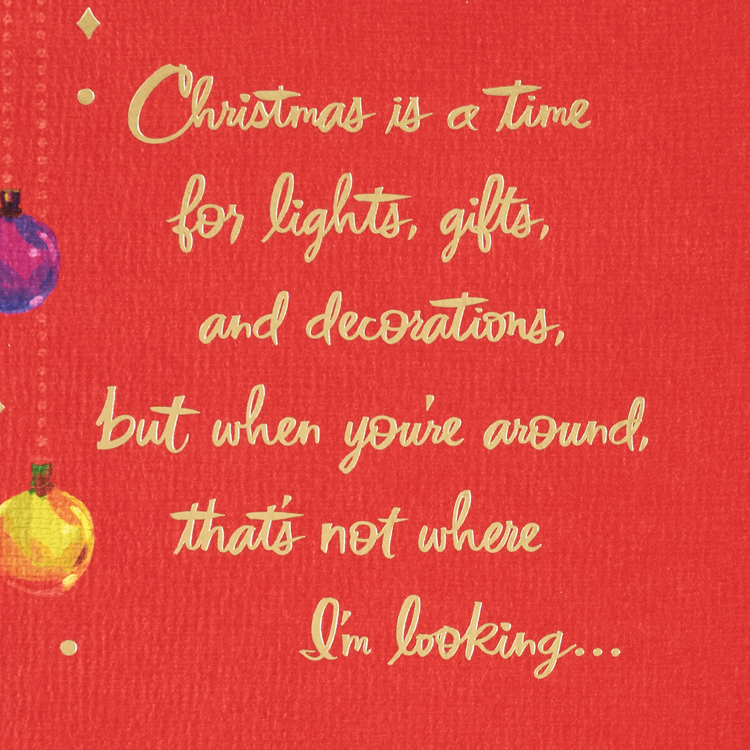 Elegant Black Woman Holding Ornaments Christmas Card for Wife Sentiment image number 2