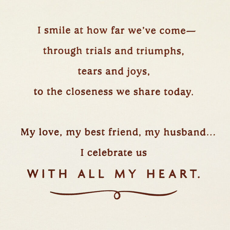 Fancy Calligraphy Anniversary Card for Husband  image number 3