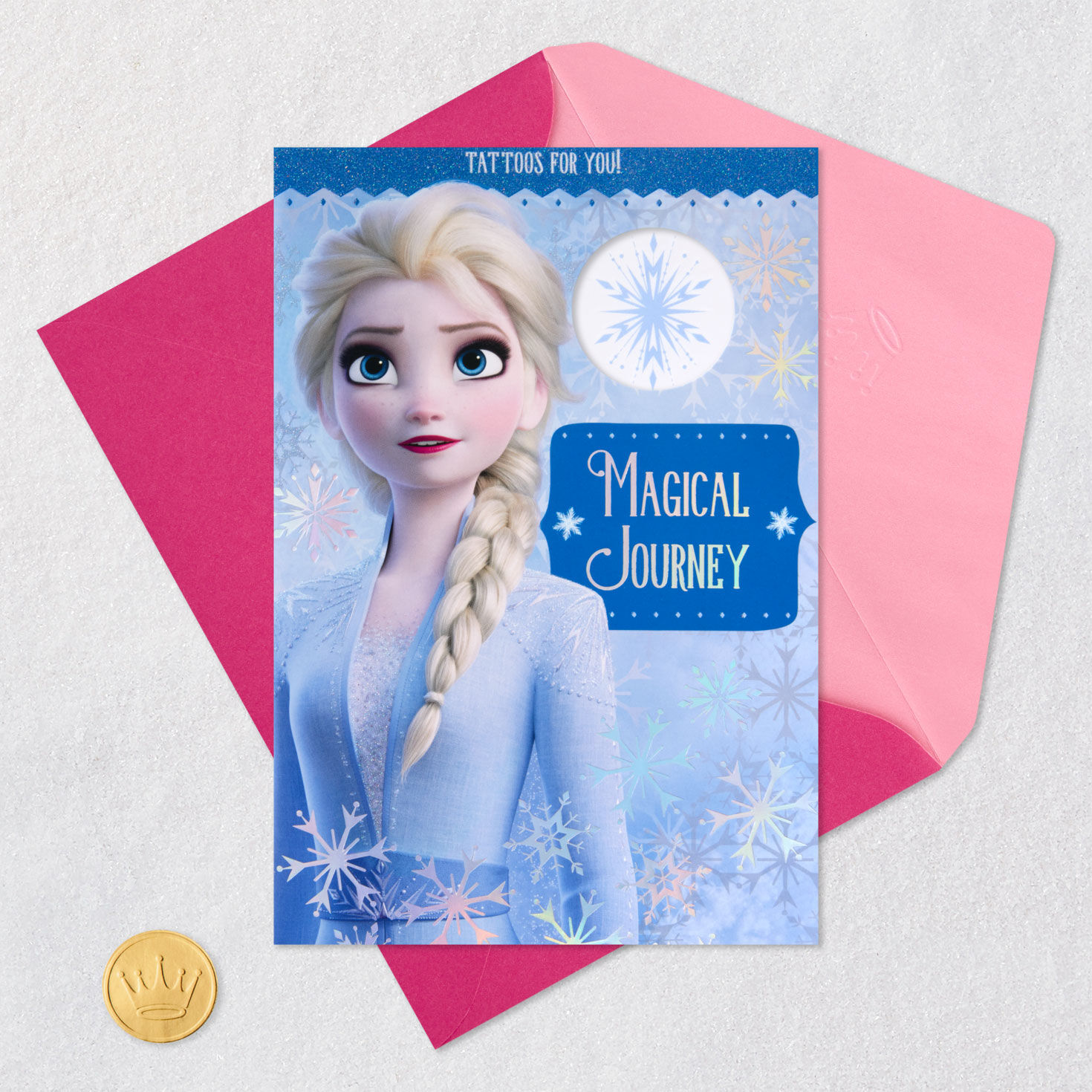Disney Frozen 2 Elsa Magical Journey Birthday Card With Temporary Tattoos for only USD 5.59 | Hallmark