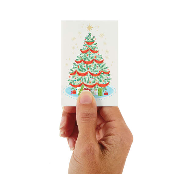 3.25" Mini Christmas Tree With Presents Christmas Card, , large image number 1