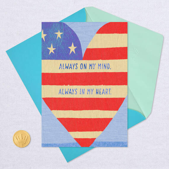 Heart Flag Military Love Card, , large image number 5