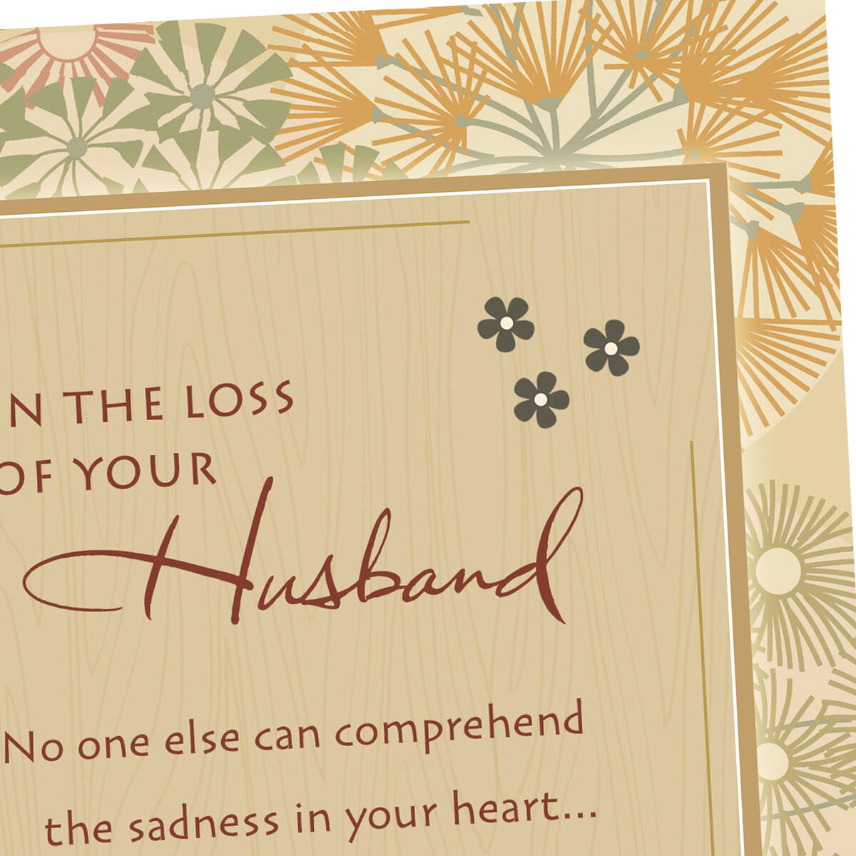 Flowers for Your Husband Sympathy Card Greeting Cards Hallmark